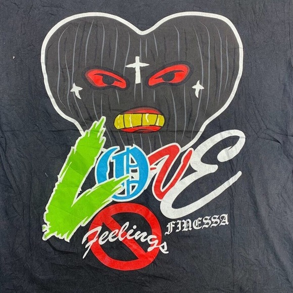 Love Feelings Finessa Graphic Tee Thrifted Vintage Style Size XL - Picture 4 of 8